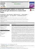 Cover page: Effect of hydrogen addition on criteria and greenhouse gas emissions for a marine diesel engine