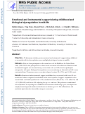 Cover page: Emotional and instrumental support during childhood and biological dysregulation in midlife