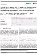 Cover page: Chronic active Epstein-Barr virus and hydroa vacciniforme-like lymphoproliferative disorder in a pediatric patient complicated by fatal ruptured cerebral artery aneurysm.