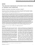 Cover page: The fracture mechanics of human bone: influence of disease and treatment.