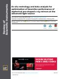 Cover page: Ex situ metrology and data analysis for optimization of beamline performance of aspherical pre-shaped x-ray mirrors at the advanced light source