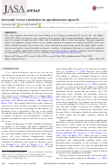 Cover page: Acoustic voice variation in spontaneous speech