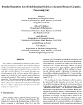 Cover page: Parallel Simulation for a Fish Schooling Model on a General-Purpose Graphics Processing Unit