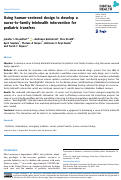 Cover page: Using human-centered design to develop a nurse-to-family telehealth intervention for pediatric transfers.