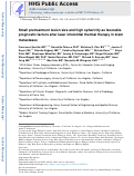 Cover page: Small pretreatment lesion size and high sphericity as favorable prognostic factors after laser interstitial thermal therapy in brain metastases.