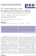 Cover page: Gd3+ rattling triggered by a “weak” M–I transition at 140–160 K in the Ce1−xGdxFe4P12 (x ≈ 0.001) skutterudite compounds: An ESR study