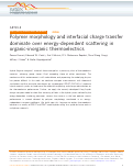 Cover page: Polymer morphology and interfacial charge transfer dominate over energy-dependent scattering in organic-inorganic thermoelectrics