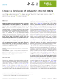 Cover page: Energetic landscape of polycystin channel gating