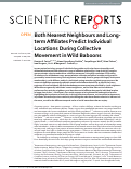 Cover page: Both Nearest Neighbours and Long-term Affiliates Predict Individual Locations During Collective Movement in Wild Baboons