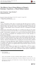 Cover page: The Effects of Age at Prison Release on Women’s Desistance Trajectories: a Mixed-Method Analysis