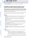 Cover page: Storytelling in Community Intervention Research: Lessons Learned From the Walk Your Heart to Health Intervention