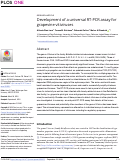 Cover page: Development of a universal RT-PCR assay for grapevine vitiviruses