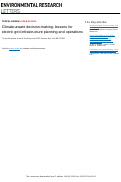 Cover page: Climate-aware decision-making: lessons for electric grid infrastructure planning and operations