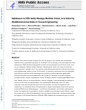 Cover page: Databases to Efficiently Manage Medium Sized, Low Velocity, Multidimensional Data in Tissue Engineering.