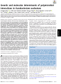 Cover page: Genetic and molecular determinants of polymicrobial interactions in Fusobacterium nucleatum