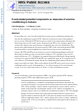 Cover page: Event‐related potential components as measures of aversive conditioning in humans