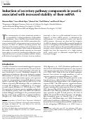 Cover page: Induction of secretory pathway components in yeast is associated with increased stability of their mRNA