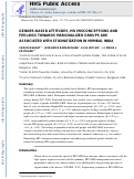 Cover page: GENDER-BASED ATTITUDES, HIV MISCONCEPTIONS AND FEELINGS TOWARDS MARGINALIZED GROUPS ARE ASSOCIATED WITH STIGMATIZATION IN MUMBAI, INDIA