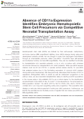 Cover page: Absence of CD11a Expression Identifies Embryonic Hematopoietic Stem Cell Precursors via Competitive Neonatal Transplantation Assay