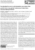 Cover page: Investigating the sources and atmospheric processing of fine particles from Asia and the Northwestern United States measured during INTEX B