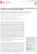 Cover page: Staphylococcus aureus Peptide Methionine Sulfoxide Reductases Protect from Human Whole-Blood Killing