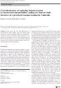 Cover page: Cost-effectiveness of replacing skeletal traction by interlocked intramedullary nailing for femoral shaft fractures in a provincial trauma hospital in Cambodia