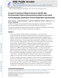 Cover page: Suspect screening of maternal serum to identify new environmental chemical biomonitoring targets using liquid chromatography–quadrupole time-of-flight mass spectrometry