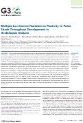 Cover page: Multiple Loci Control Variation in Plasticity to Foliar Shade Throughout Development in <i>Arabidopsis thaliana</i>.