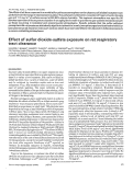 Cover page: Effect of sulfur dioxide-sulfate exposure on rat respiratory tract clearance