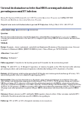 Cover page: Universal decolonization was better than MRSA screening and isolation for preventing nosocomial ICU infections.