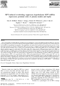 Cover page: NPY-induced overfeeding suppresses hypothalamic NPY mRNA expression: potential roles of plasma insulin and leptin