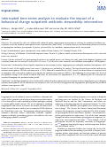 Cover page: Interrupted time-series analysis to evaluate the impact of a behavioral change outpatient antibiotic stewardship intervention