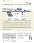 Cover page: Rapid Estimation of Climate–Air Quality Interactions in Integrated Assessment Using a Response Surface Model