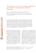 Cover page: The Measure of Success: Constraints, Objectives, and Tradeoffs in Morphogen-mediated Patterning