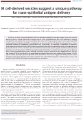 Cover page: M cell-derived vesicles suggest a unique pathway for trans-epithelial antigen delivery