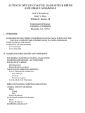 Cover page: Autecology of Coastal Sage Scrub Birds and Small Mammals