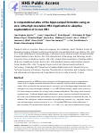 Cover page: A computational atlas of the hippocampal formation using ex vivo, ultra-high resolution MRI: Application to adaptive segmentation of in vivo MRI