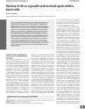 Cover page: Nuclear IL-33 as a growth and survival agent within basal cells