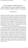 Cover page: From Cannibalism to Global Mastication: When Glissant, Ruiz, and the Tropicália movement chew on Oswald de Andrade’s Manifesto Antropófago