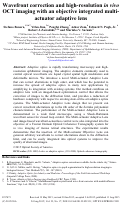 Cover page: Wavefront correction and high-resolution in vivo OCT imaging with an objective integrated multi-actuator adaptive lens