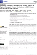 Cover page: Safety and Efficacy of Laser Interstitial Thermal Therapy as Upfront Therapy in Primary Glioblastoma and IDH-Mutant Astrocytoma: A Meta-Analysis.