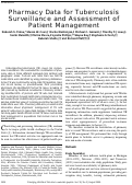 Cover page: Pharmacy Data for Tuberculosis Surveillance and Assessment of Patient Management