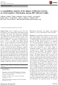 Cover page: A Longitudinal Analysis of the Impact of Physical Activity on Neurocognitive Functioning Among HIV-Infected Adults