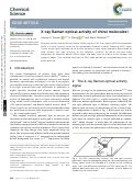 Cover page: X-ray Raman optical activity of chiral molecules