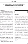 Cover page: Pressure-induced vasodilation mimicking vasculopathy in a pediatric patient