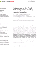 Cover page: Perturbations of the T-cell immune repertoire in kidney transplant rejection