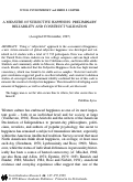 Cover page: A Measure of Subjective Happiness: Preliminary Reliability and Construct Validation