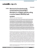 Cover page: Removal of evolutionarily conserved functional MYC domains in a tilapia cell line using a vector-based CRISPR/Cas9 system.