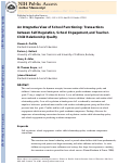 Cover page: An Integrative View of School Functioning: Transactions Between Self‐Regulation, School Engagement, and Teacher–Child Relationship Quality