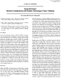 Cover page: Dump the Pump? Geriatric Considerations with Diabetic Technology in Type 1 Diabetes